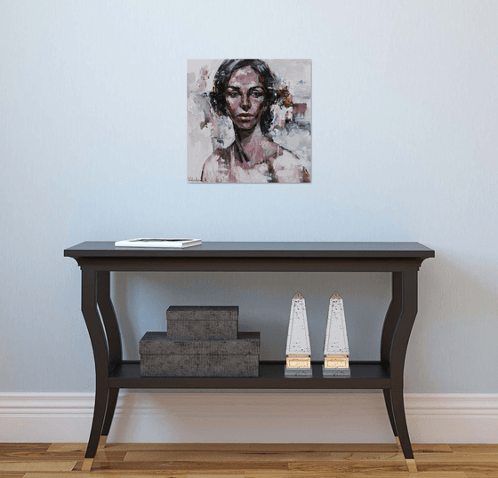 Abstract woman portrait Original painting