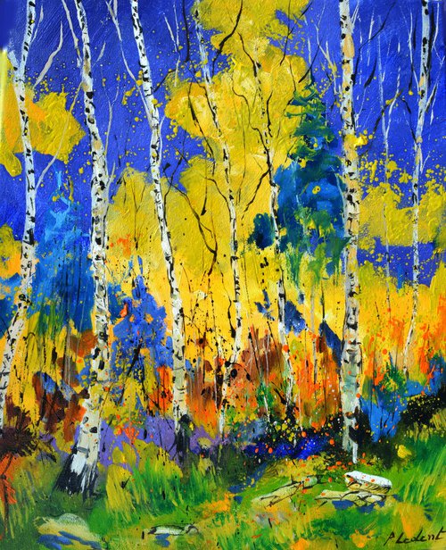 Aspen trees  4524 by Pol Henry Ledent