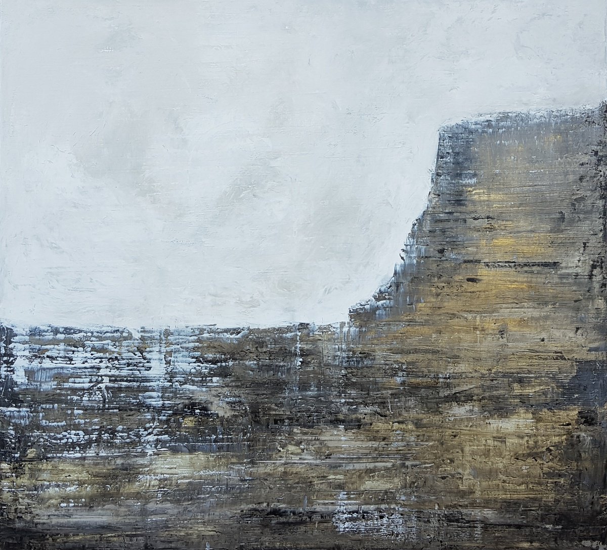 Abstract Acrylic Painting By Ivana Olbricht, 43 X 39, Listen To The Silence, Original Artwork