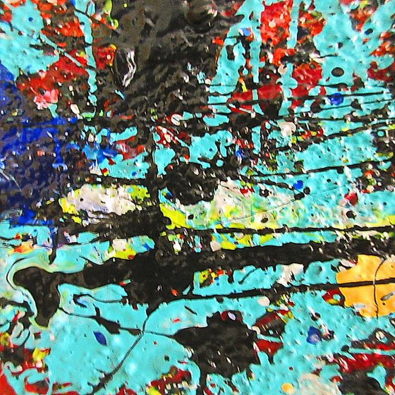 CONVERGENCE 12, framed, Pollock style