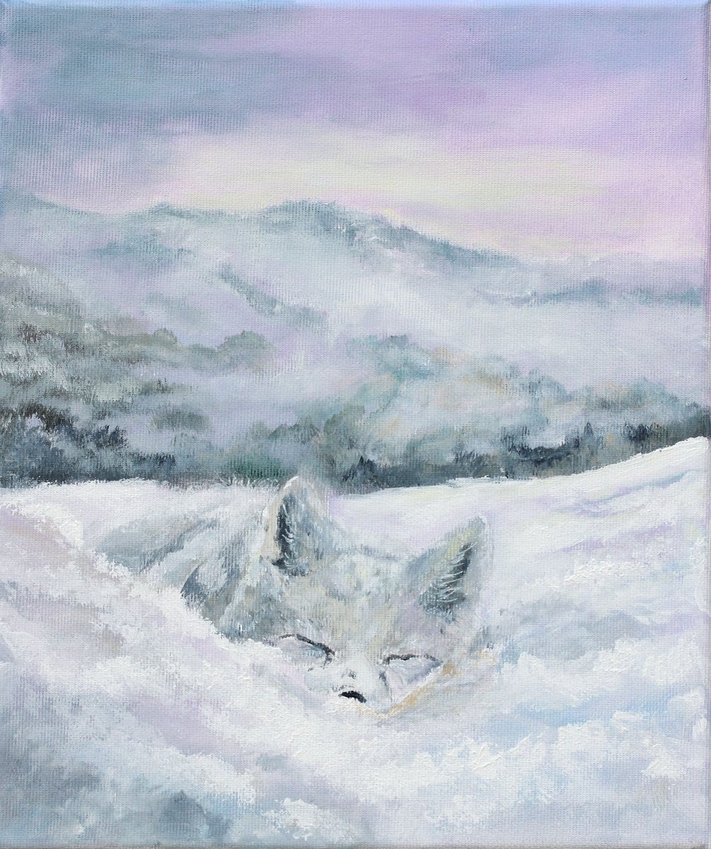 Arctic Fox By Katerina Koroleva, 10 X 12, Artwork For Sale On Artfinder