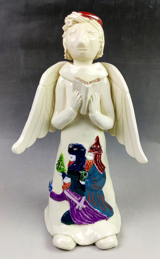 Ceramic | Sculpture | Trio of angels