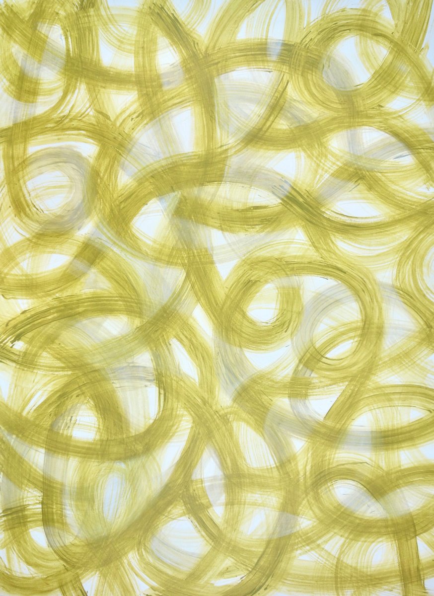 Organic Abstract Acrylic Painting By Michelle Louis, 43 X 60", What Goes Around | Willow, Original Artwork