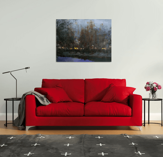 Abstract oil painting - River Melody