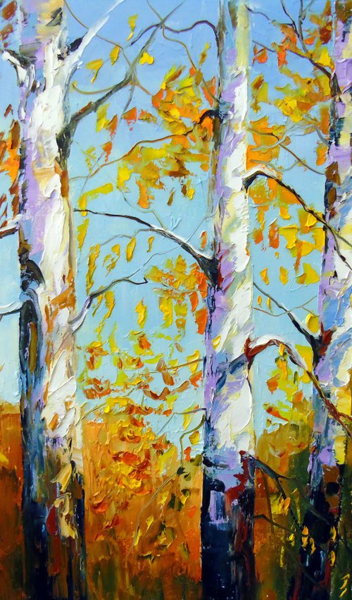 Autumn birch by Olha Darchuk