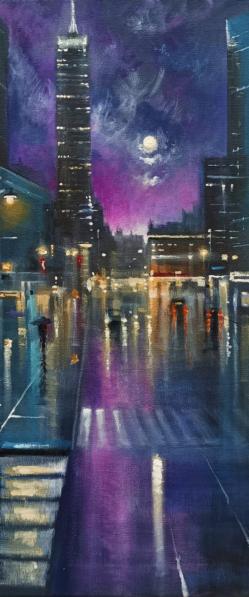 New York, A jewel in the rain by Alan Harris