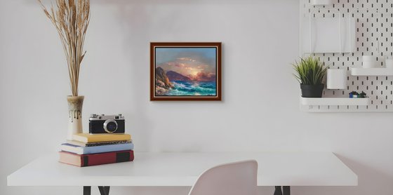 Sunset Over the Wild Sea