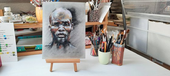 The Gaze - Original Pastel Portrait