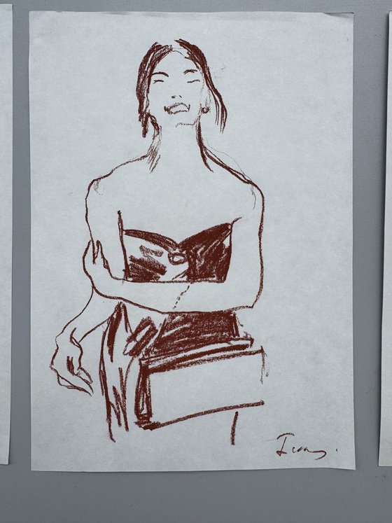 Set of Three Original Sketches