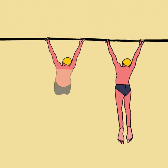 Hanging around - pop art print