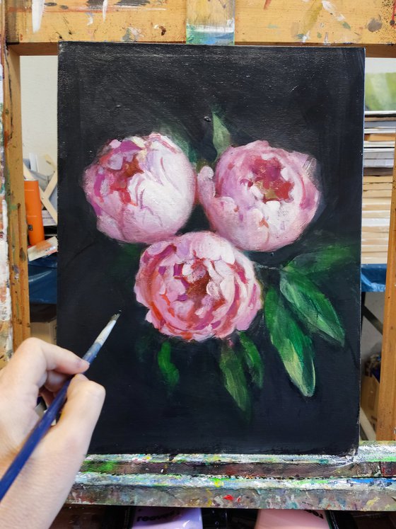 Bouquet Of Pink Peonies