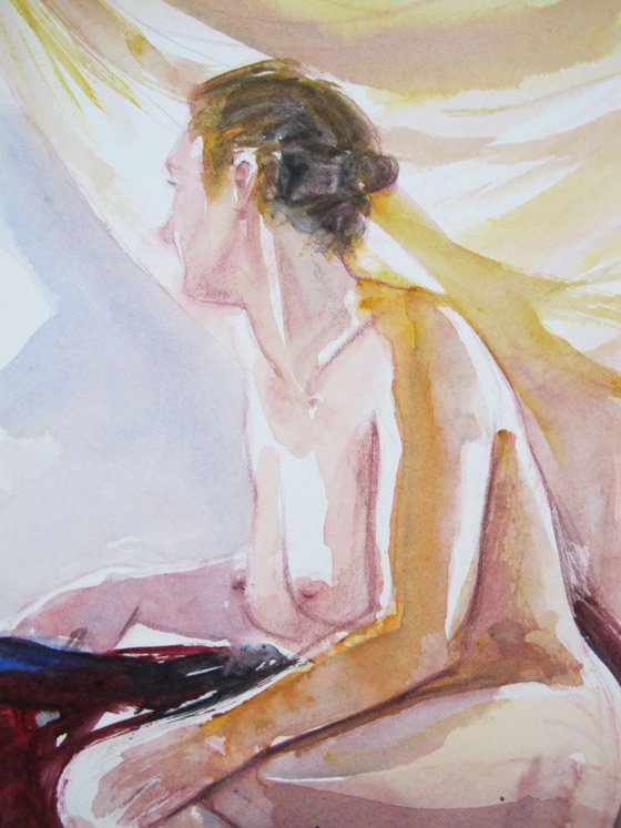 Seated female nude