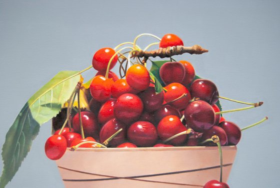 Still life with cherries