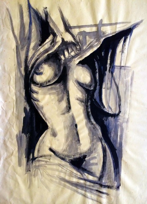 Sketch for Red Nude by Vincenzo Stanislao