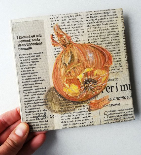 "Onion on Newspaper"