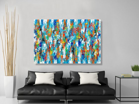 COMMISSIONED ARTWORK FOR M N-K- Emotion & Energy of Color #7 - TEXTURED ABSTRACT ART –  READY TO HANG!