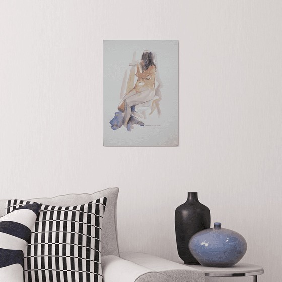 Seated female nude