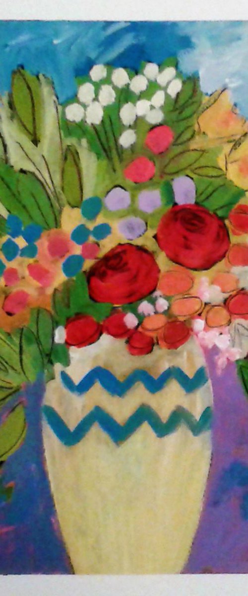 Mixed Summer Flowers by Jan Rippingham
