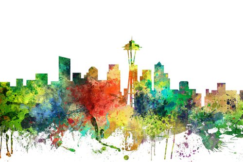 Seattle, Washington Skyline SP by Marlene Watson
