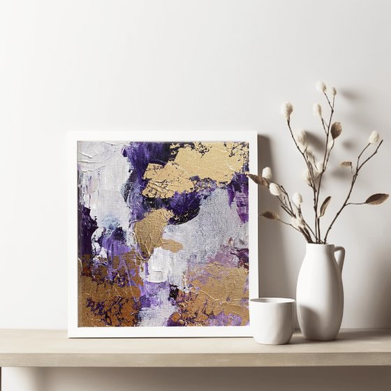 Purple Gold Abstract Canvas