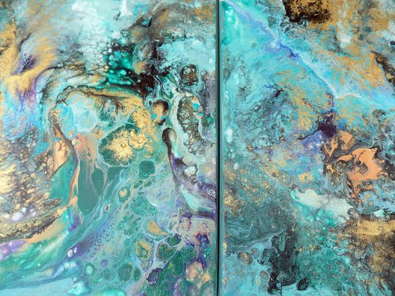Abstract triptych