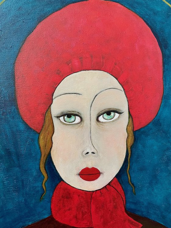 THE LADY WITH A STRAWBERRY BEANIE