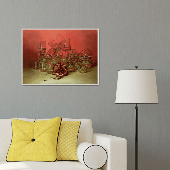 Juicy pomegranate. Still life