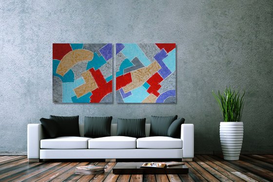 Perfectly Imperfect (165 x 80 cm) XXL (66 x 32 inches) Diptych