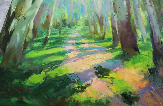 Road in greenery