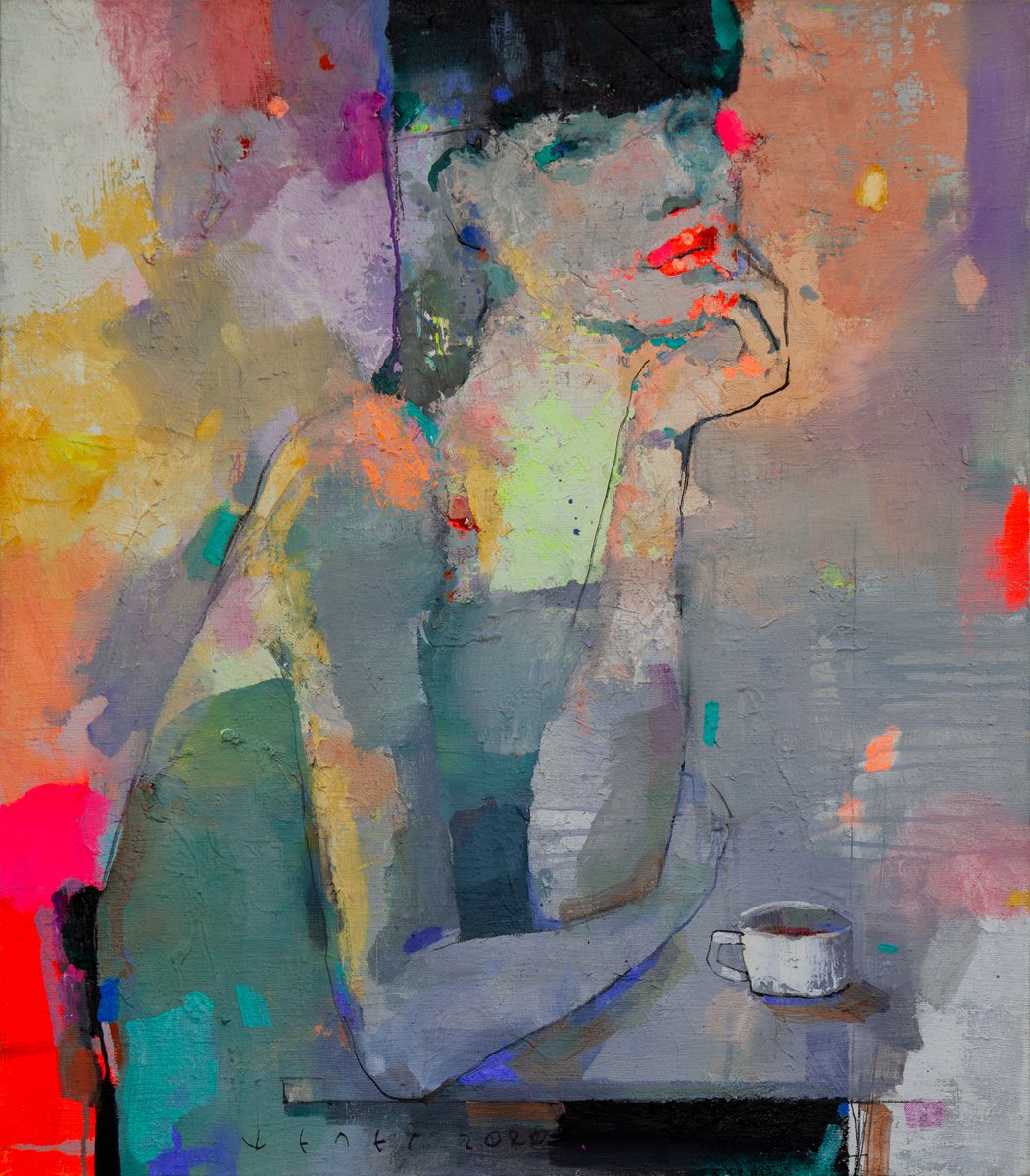 She just loves coffee by Victor Sheleg