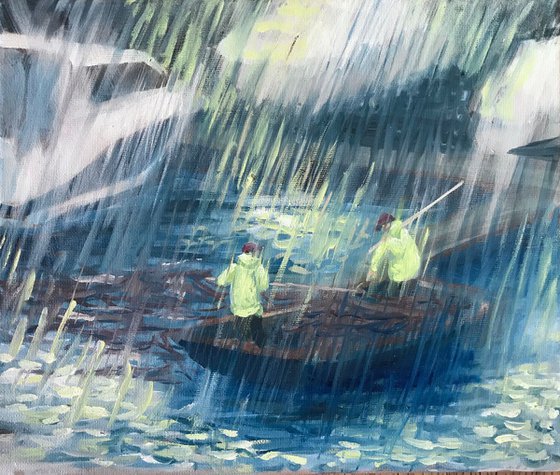Swansea Marina in the Rain - 2018