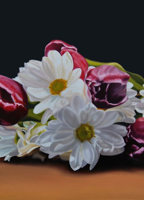 Daisies and Tulips by Simona Tsvetkova