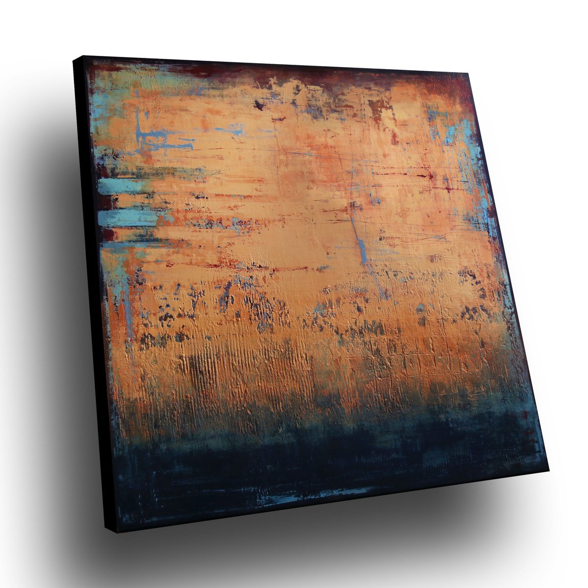 Abstract Acrylic Painting By Inez Froehlich, 47 X 47, Evening Mood, Original Artwork