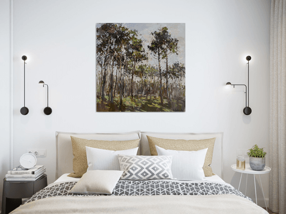 Spring forest -  Original landscape painting