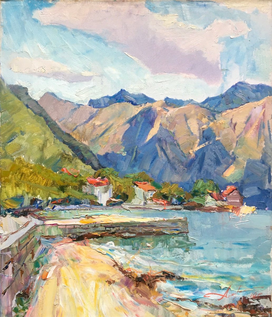 The Clouds Over Mountains By Oleksii Chebotaru, 24 X 28, Artwork For Sale On Artfinder