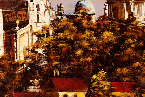 Autumn monastery , Old town , cityscape