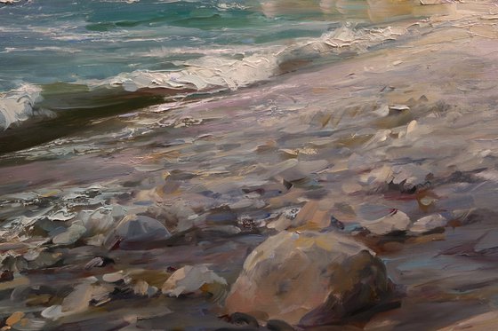 "Light over the rocks"