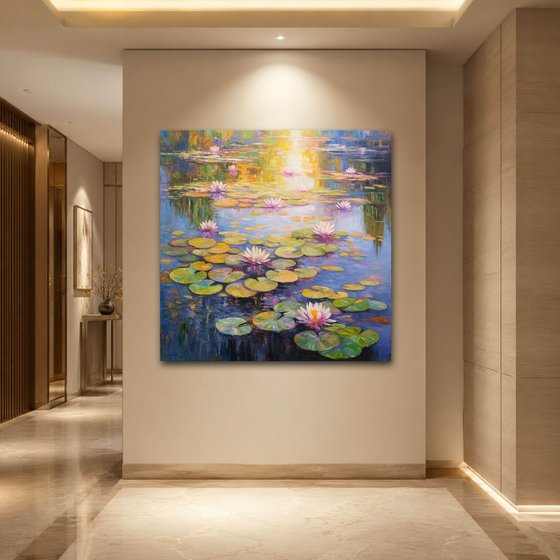 Water Lily Pond in Bloom