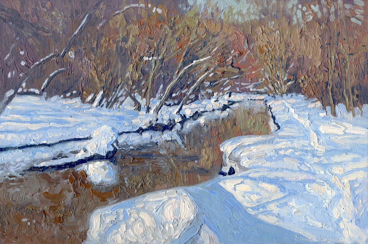 February sun. Churilikha River by Simon Kozhin