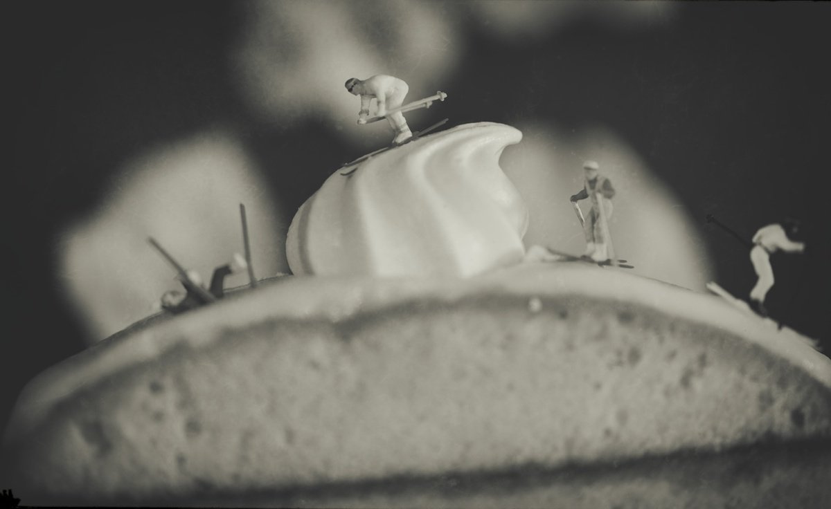 Organic Abstract Photograph By Marc Ehrenbold, 40 X 30", Vintage Cake Skiers, Original Artwork