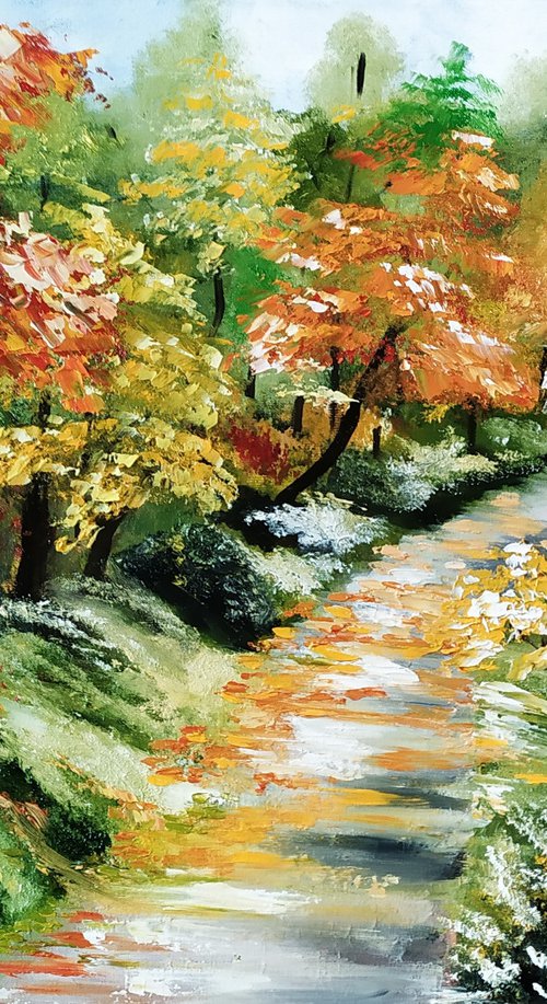 Autumn road by Nataliia Plakhotnyk