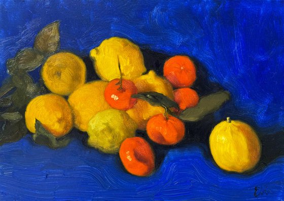 Still life with lemons and tangerines