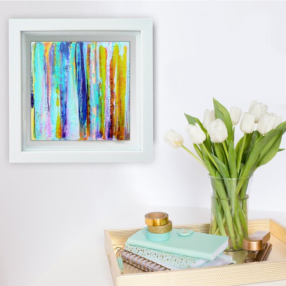 Framed original abstract - (ready to hang)