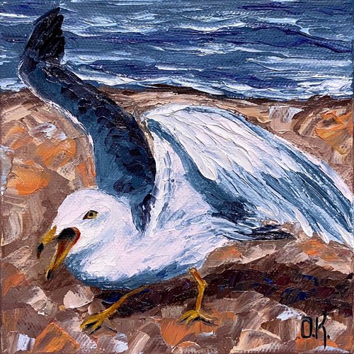 Screaming seagull by Olga Kurbanova