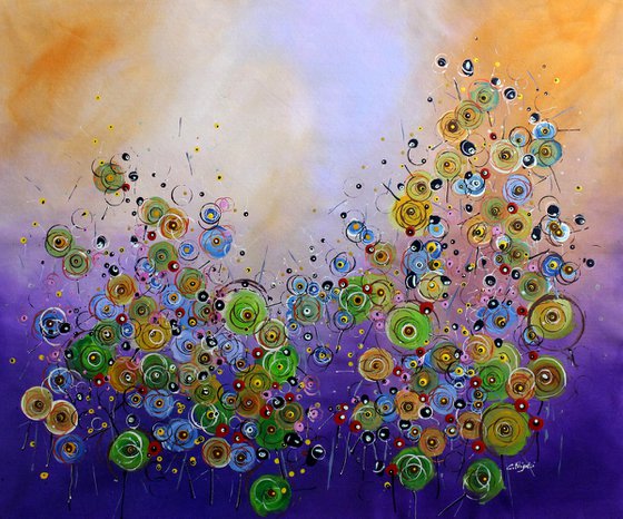 CrazyStorm #2 - Large original floral landscape