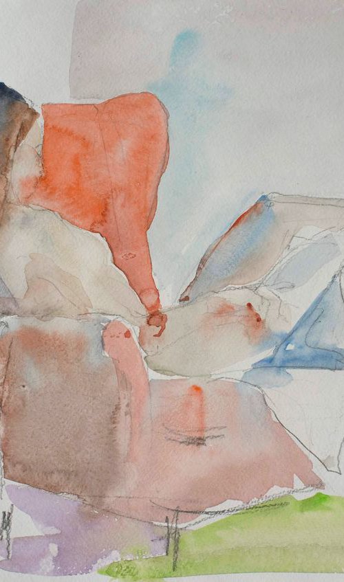 sitting nude #3 by Irina Bibik-Chkolian