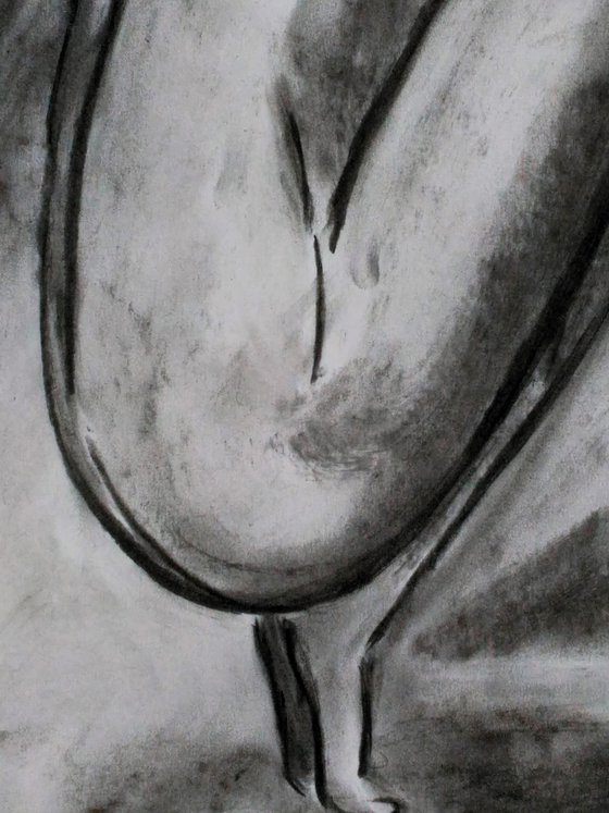 Female Nude charcoal art