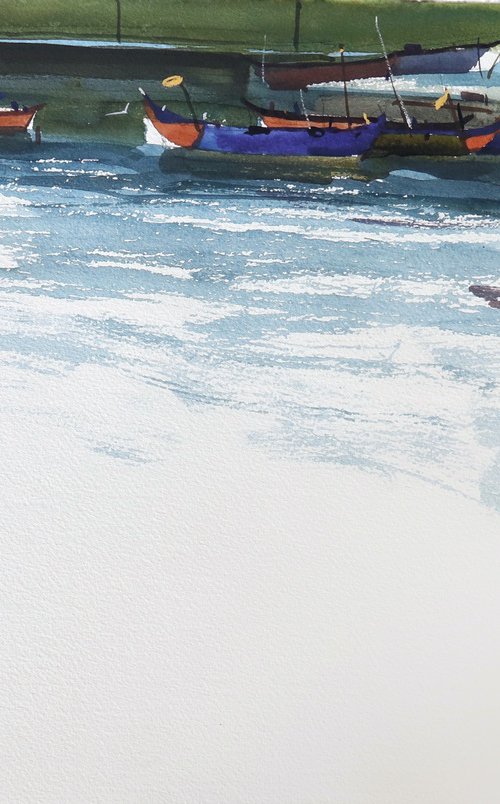 Colours of Thayali harbour by Prashant Prabhu