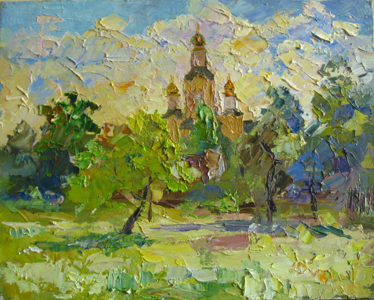 Oil painting Churchyard nSerb194 by Boris Serdyuk