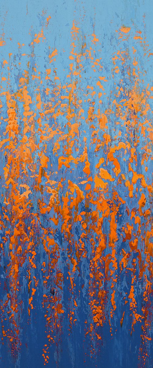 Blue and Orange - Color Field by Suzanne Vaughan